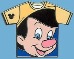Disney Trading Pin DLR - 2011 Hidden Mickey Series - T-Shirt Collection - Pinocchio