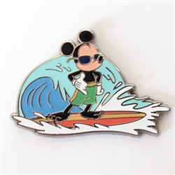 Disney Trading Pin 89359: Cool Characters - 4 Pin Starter Set - Mickey Surfing Only