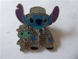 Disney Trading Pin 90297     HKDL Stitch and Scrump in Silver Suits and Hats