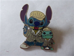 Disney Trading Pin 90298     HKDL Stitch and Scrump in Plaid Jackets