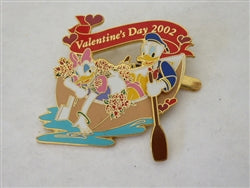 Disney Trading Pin 9923 Valentine's Day 2002 - 3D Moveable Donald and Daisy