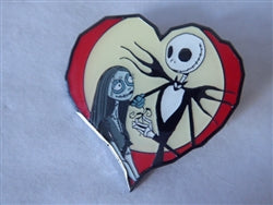 Disney Trading Pin Nightmare Before Christmas Jack & Sally Heart