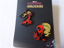 Disney Trading Pins Deadpool Ladypool Glitter Enamel Pin Set