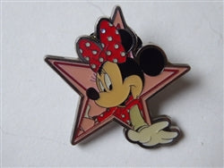 Disney Trading Pin Monogram Minnie Mouse Pink Star