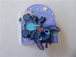 Disney Trading Pin   Stitch Upside Down Space Sliding