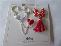 Disney Trading Pin Minnie Mouse Dangle & Tassel Pin Set