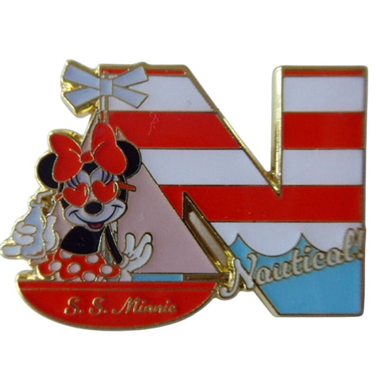 Loungefly N for Nautical S.S. Minnie Minnie Mouse Name