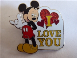 Hey Don't Forget I Love You Mickey Winking Mouse Hearts Love Disney  Ears MAGNET